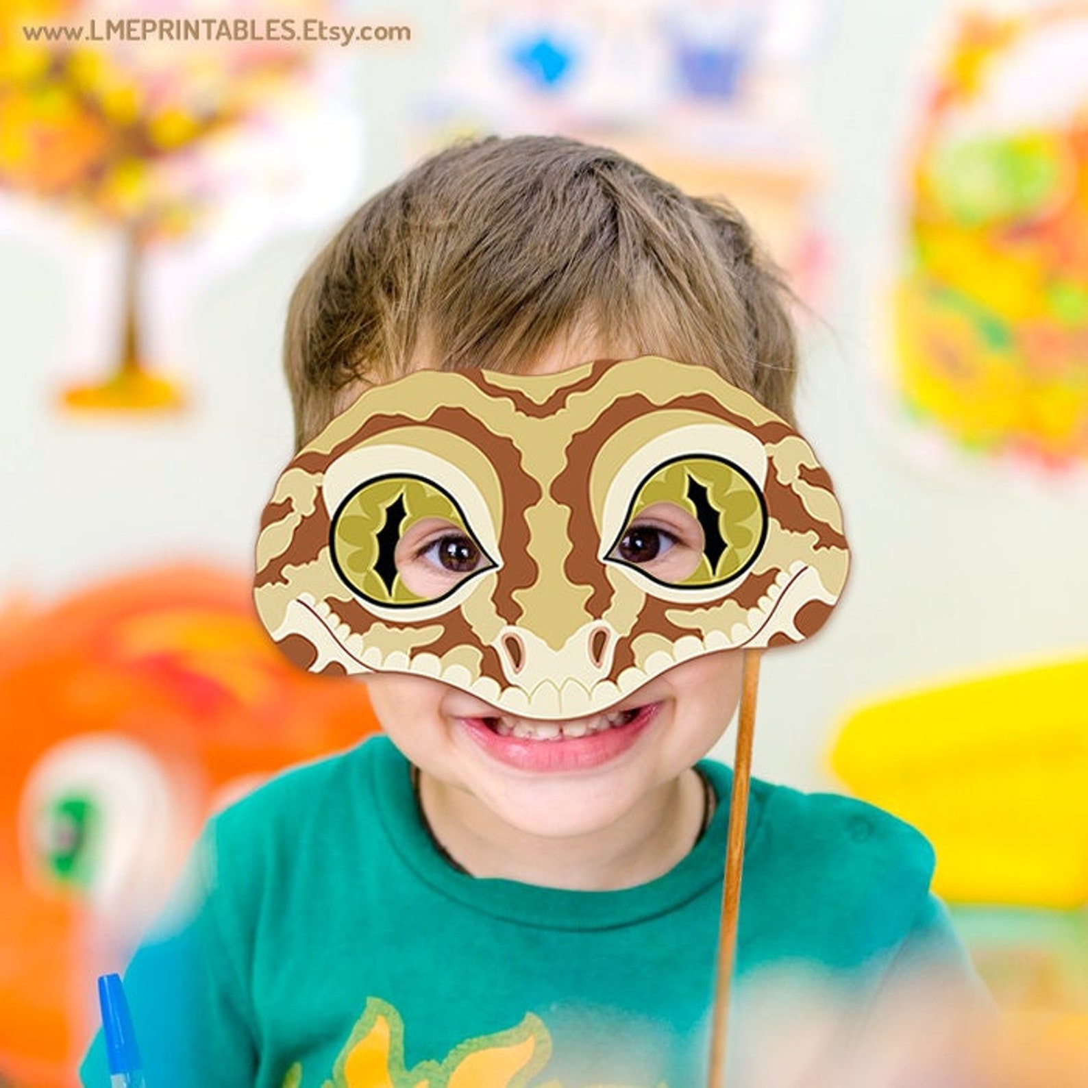 Gecko Printable Mask DIY Halloween Costume Reptile Lizard - Etsy