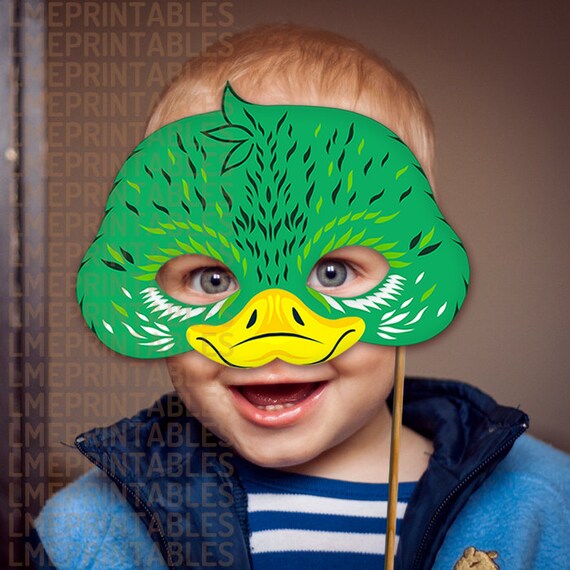 Duck Green Mask Printable Easter Duckling Bird Animal Masks | Etsy