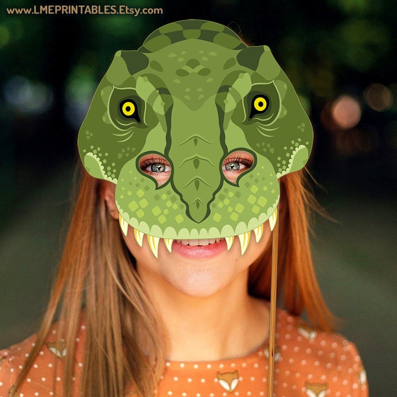 T-rex Mask Printable Dinosaur Costume Prehistoric Animal - Etsy
