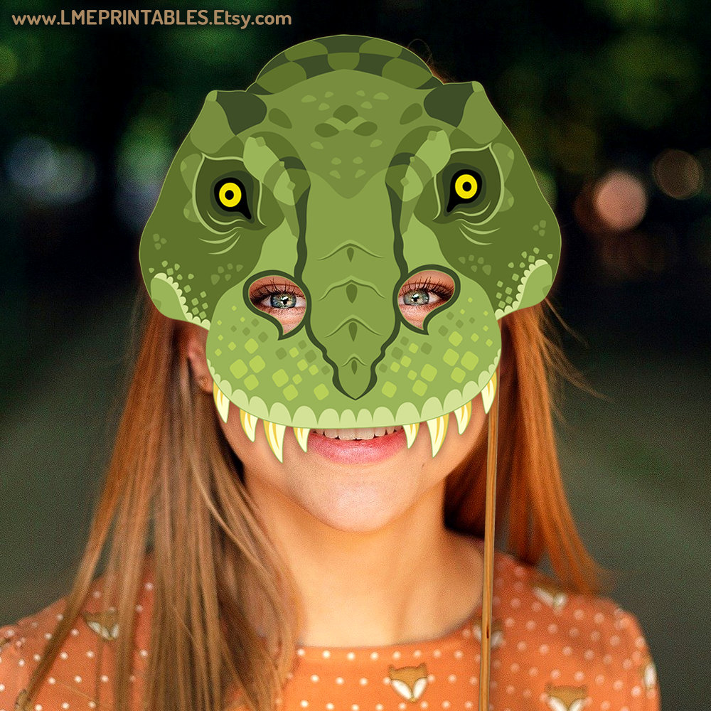 T-rex Mask Printable Dinosaur Costume Prehistoric Animal - Etsy