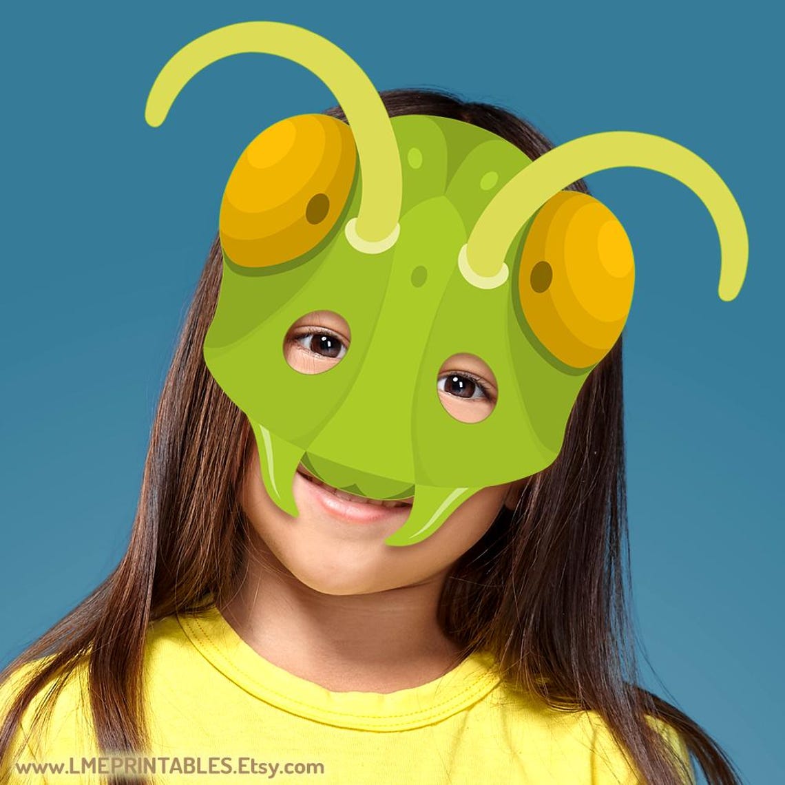 Grasshopper Mask Printable Insect Costume Bug Halloween Paper Craft ...