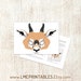 Antelope Mask Party Printable Gazelle Goat Costume Woodland Party Animal Sable Mask Impala Deer ...