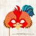 Rooster Mask Printable Halloween Costume Chicken Farm Animal Easter Kid ...