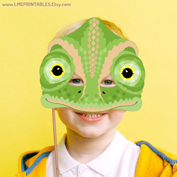 Maschera Gioco Cattura Insetti Camaleonte Lucertola - Gioco Divertente Per Bambini E Ragazzi