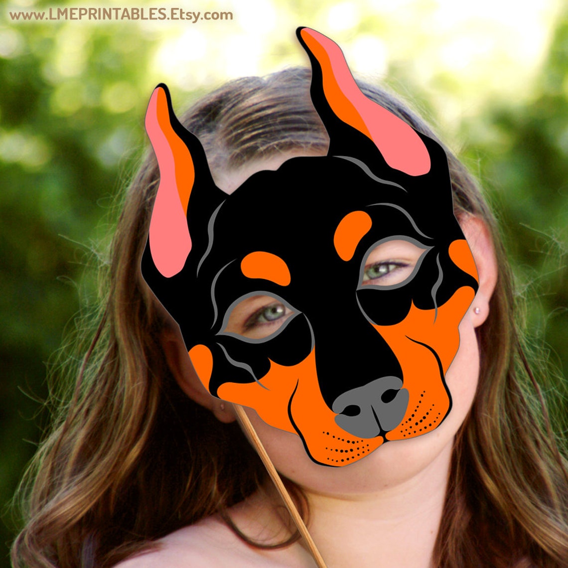 Doberman Dog Mask Printable Masks Pet Costume Pinscher Dog - Etsy