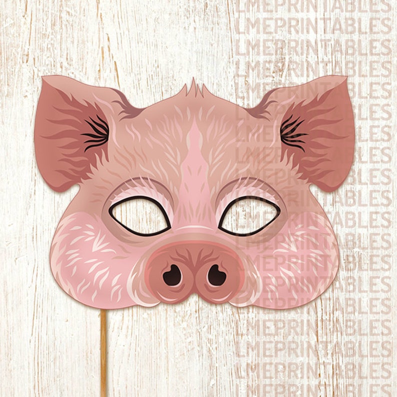 Pig Mask Printable Piglet Paper DIY Masks Animal Barn Piggy Etsy pig-mask-printable-piglet-paper-diy-masks-animal-barn-piggy-etsy