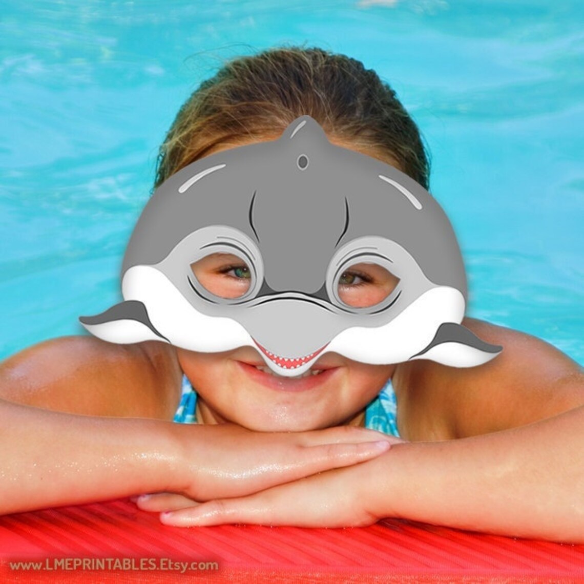 Dolphin Printable Mask Halloween Costume Pool Party Beach Sea | Etsy