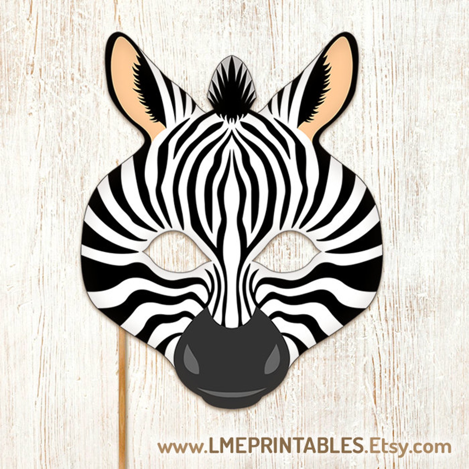 Zebra Mask Printable Safari Jungle Animals Masks Halloween | Etsy