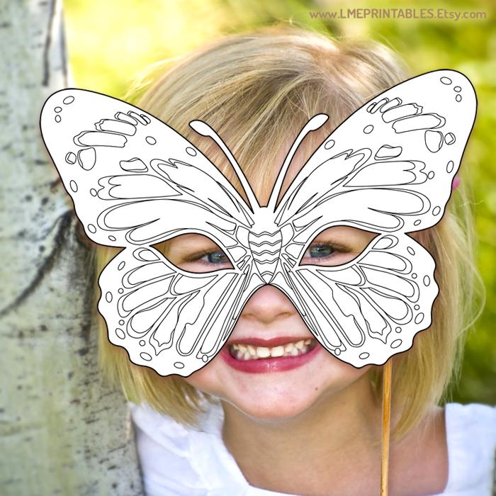 Hifot Lot De 12 Masques Papillon à Colorier – DIY Animaux – Activité Manuelle Pour Enfants – Carnaval, Anniversaire
