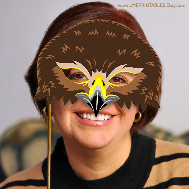 Falcon Hawk Mask Printable Halloween Eagle Paper Masks Costume - Etsy