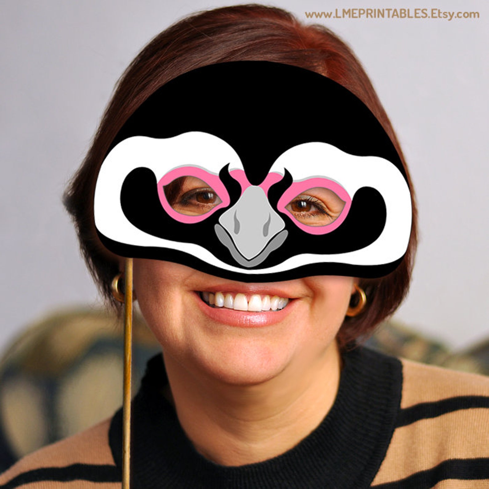 Penguin Mask Printable Halloween Paper Mask Magellanic Bird Costume