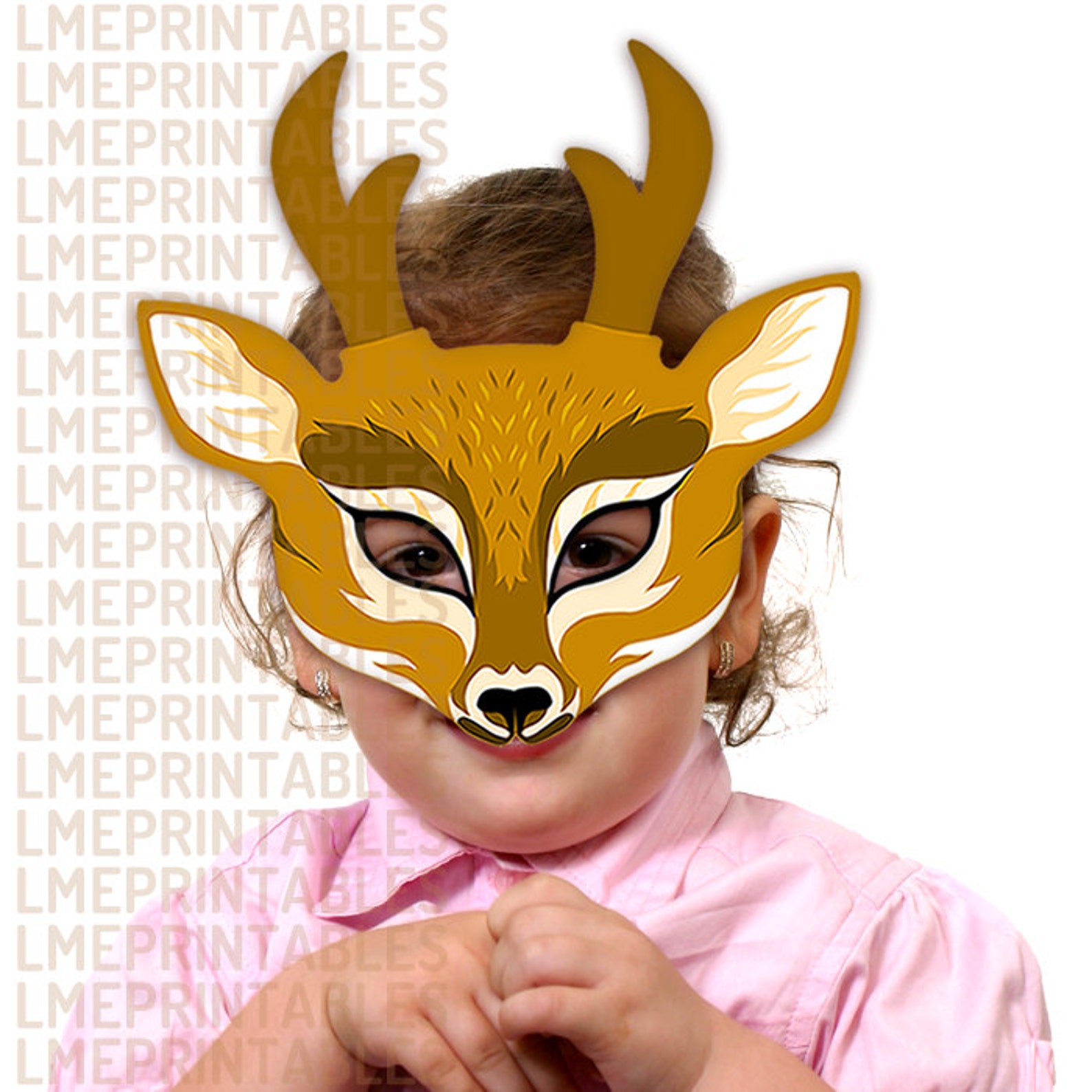 Reindeer Mask Party Printable Deer Animal Masks Paper Mask | Etsy