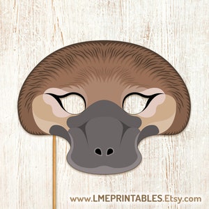 Platypus Mask Printable Carnival DIY Costume Duck Bird Party Favor ...