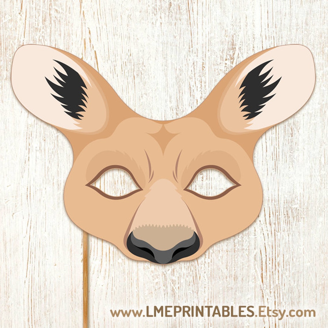 Kangaroo Mask Printable Halloween Costume Cute Australia Etsy