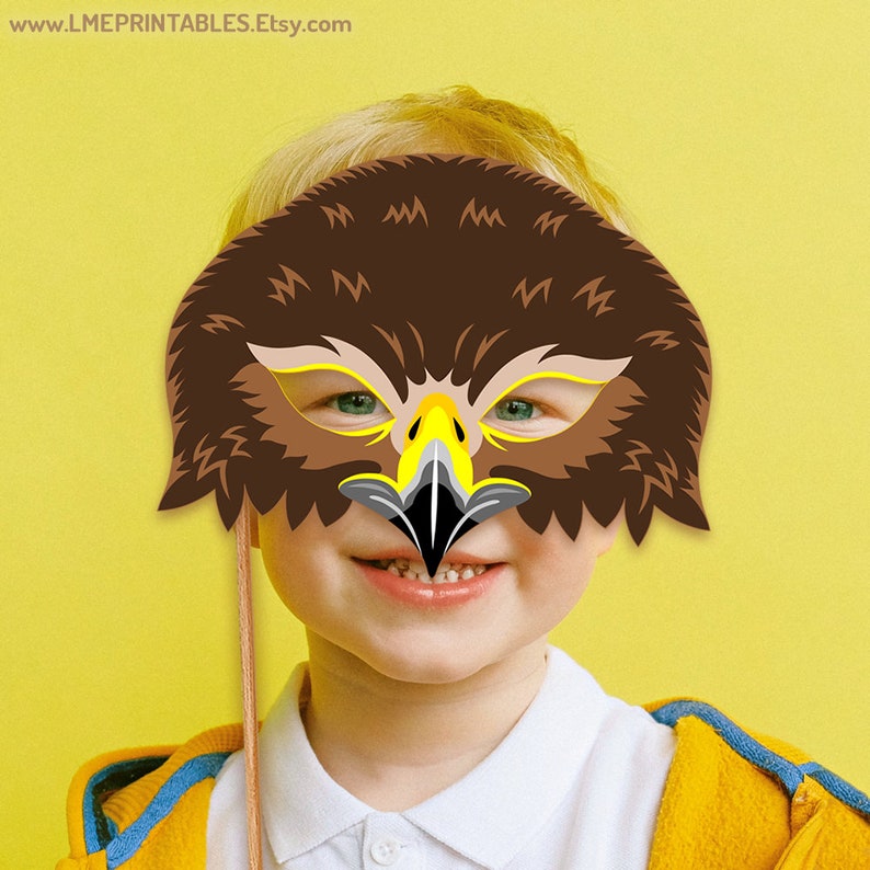 Falcon Hawk Mask Printable Halloween Eagle Paper Masks Costume - Etsy