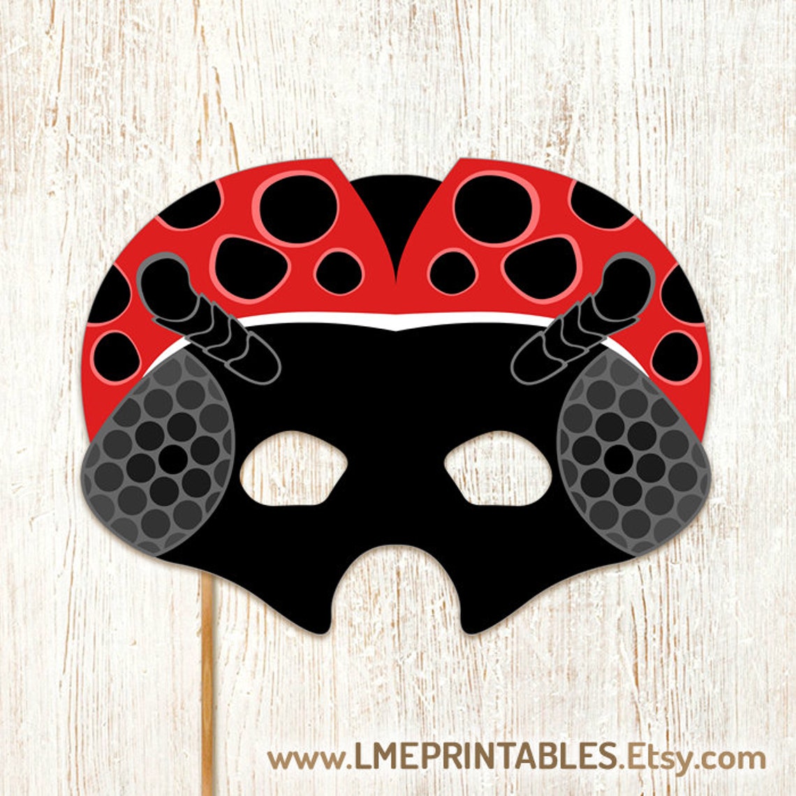 Ladybug Mask Printable Animal Insect Halloween Costume Bug DIY - Etsy