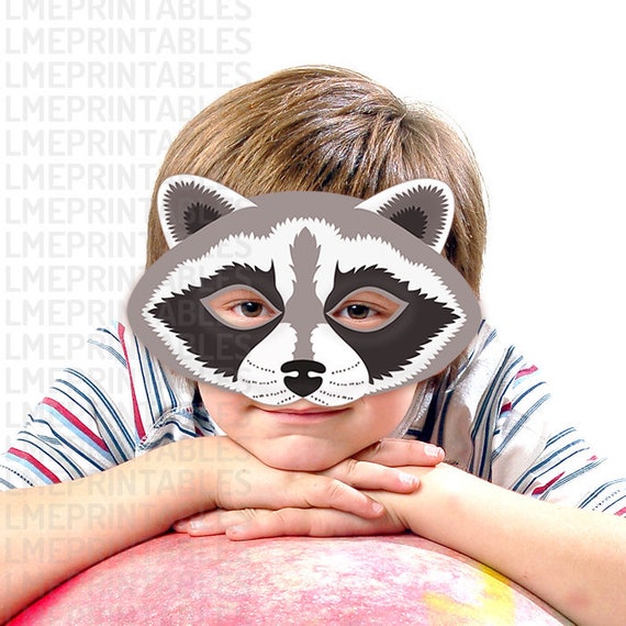 Raccoon Mask Printable Animal Masks Woodland Animals Childrens | Etsy