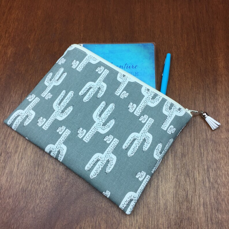 Cactus Pencil Pouch *READY TO SHIP* Zipper Pouch Planner Pouch