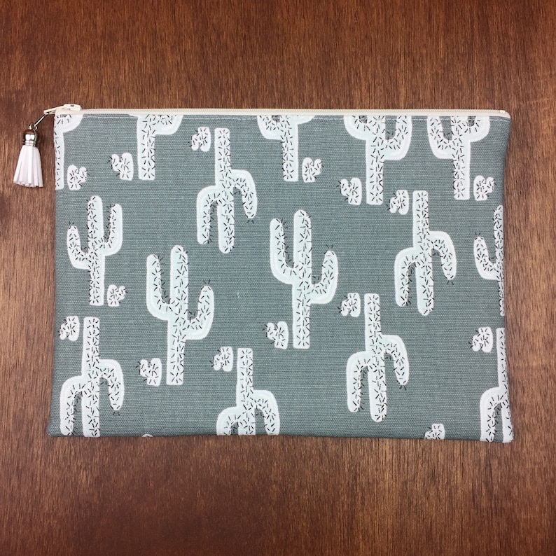 Cactus Pencil Pouch *READY TO SHIP* Zipper Pouch Planner Pouch