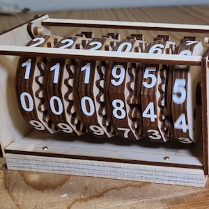 Wooden Counter - Laser Cut Files - Mechanical Model