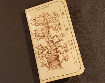 Leather Credit Card Holder - with Tree of Life - Free Global Shipping