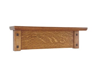 Mission Craftsman Style Decorative Wooden Ledge Shelf 19" to 49" Wide