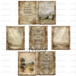 PSALM 23 Printable Journal Kit | Christian Junk Journal Pages | Bible ...