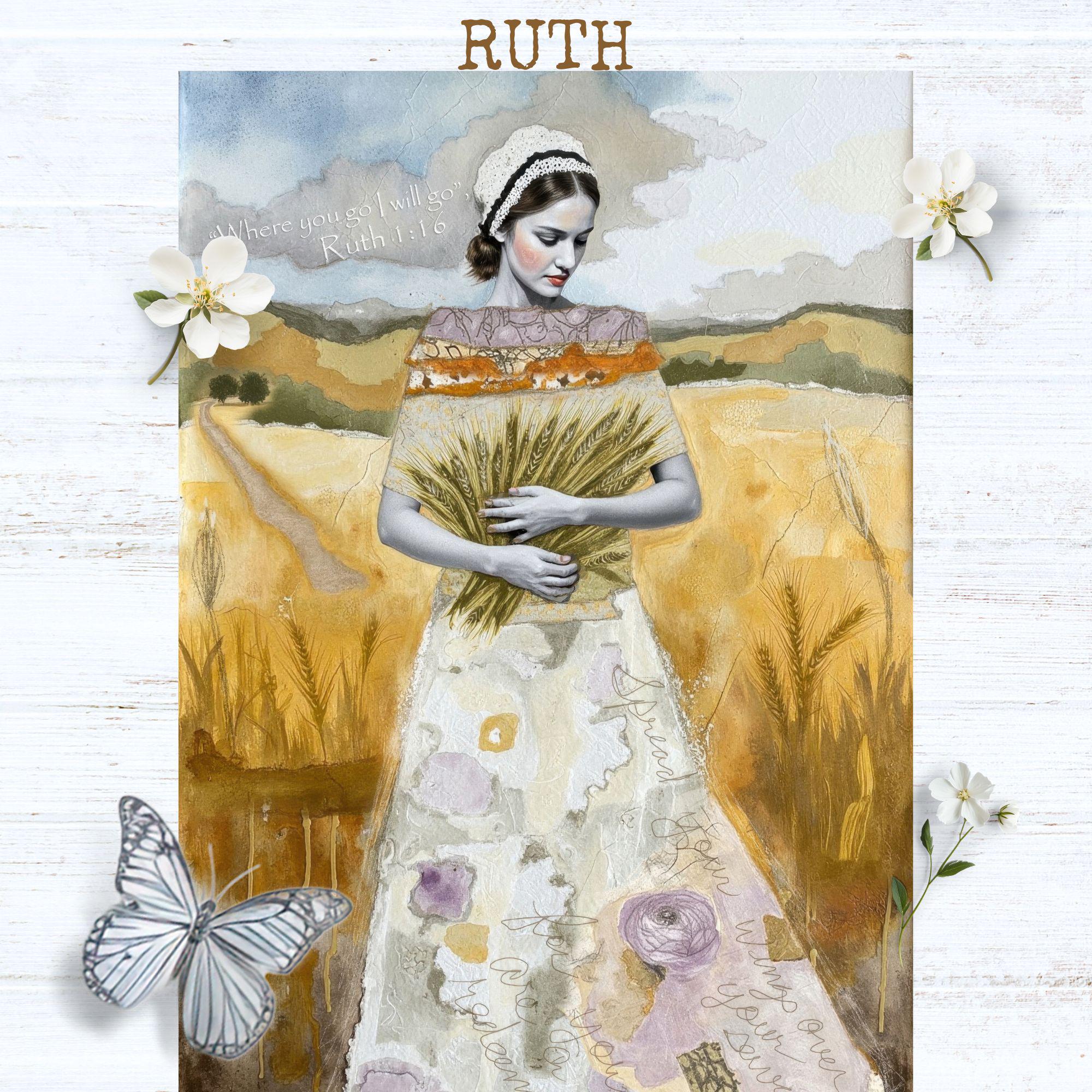 RUTH Bible Journaling Kit | Biblical Women: an Art Journey |tip-in Page ...