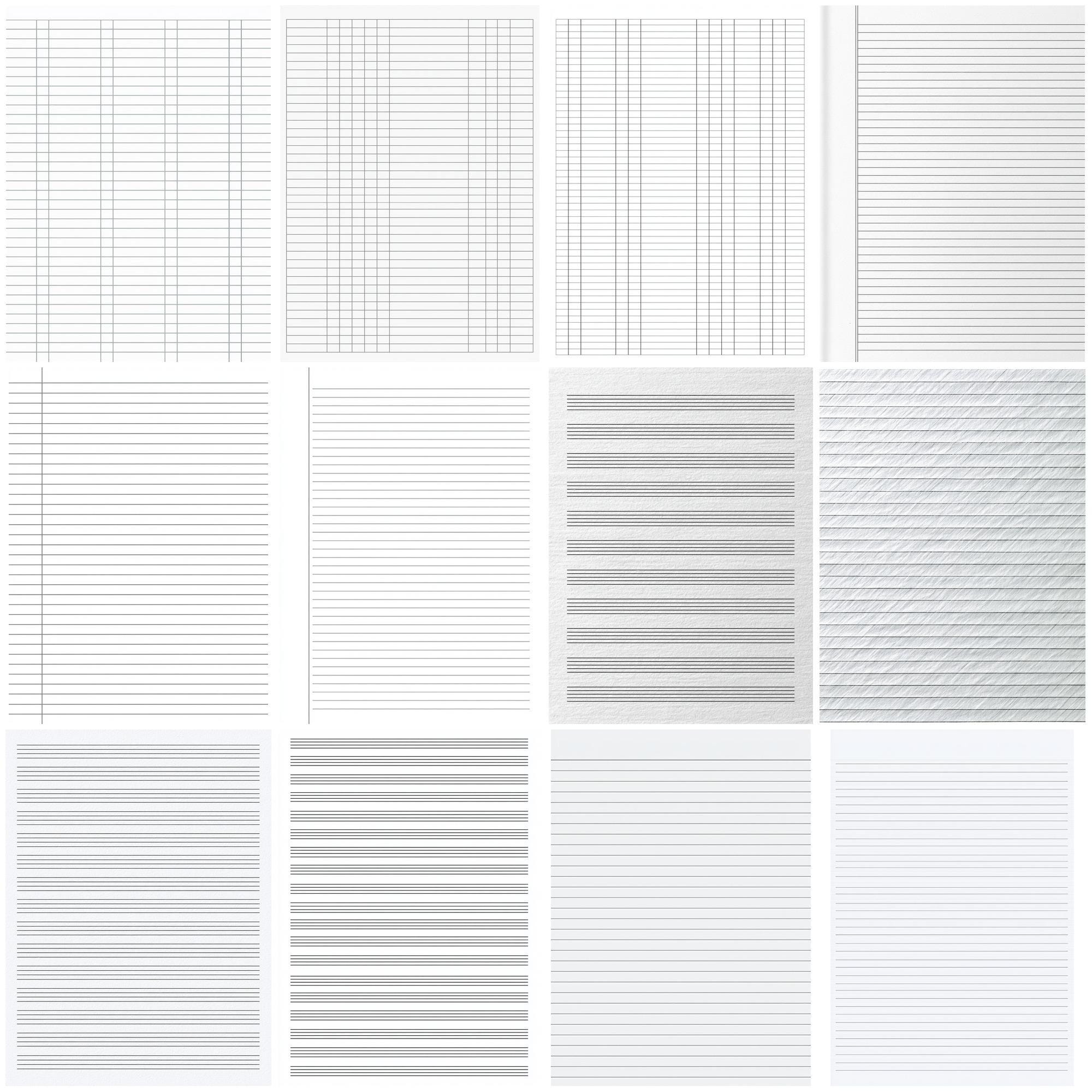 Printable Lined Paper Bundle, Wide Ruled College Ruled, Notebook Paper ...