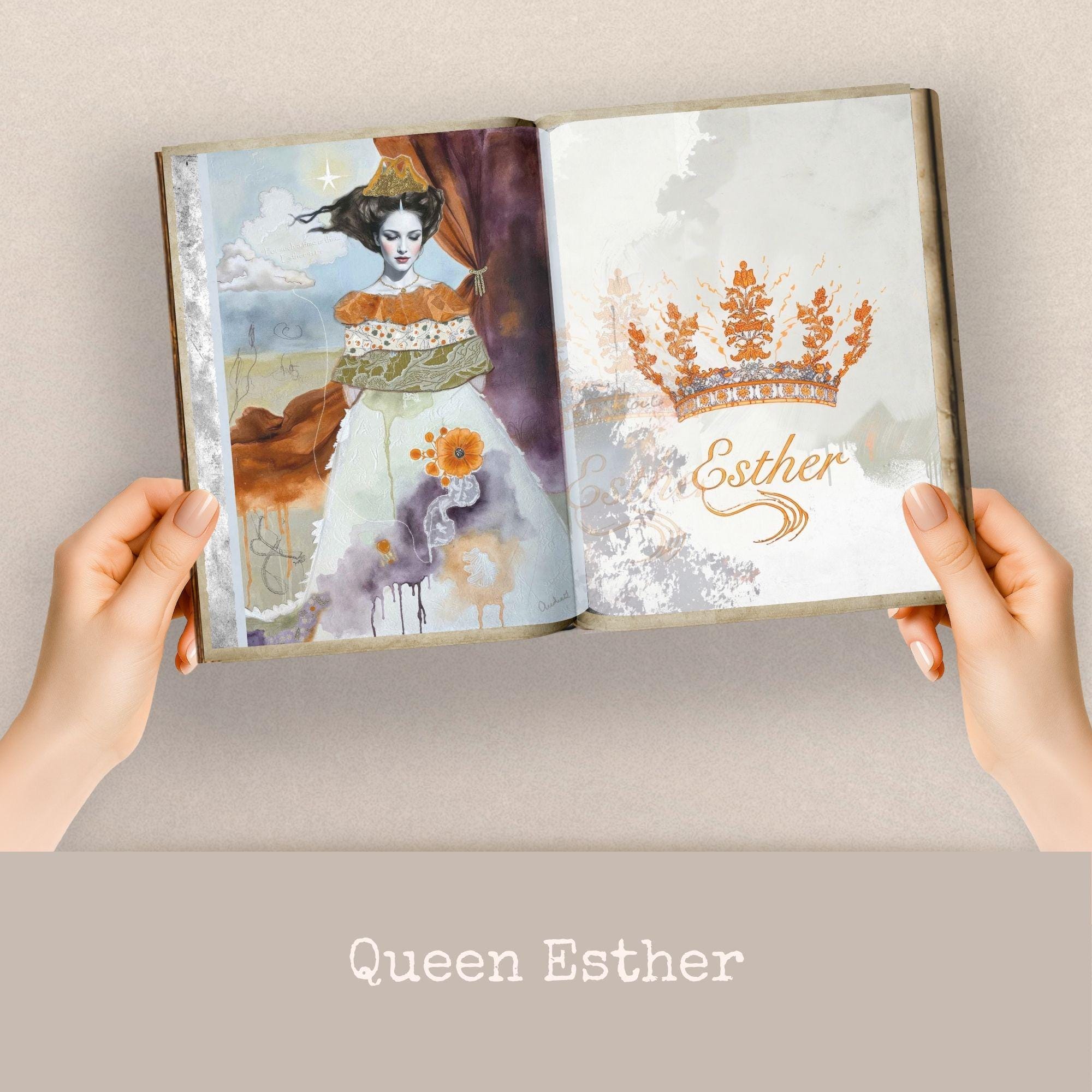 QUEEN ESTHER Bible Journaling Kit | Biblical Women: an Art Journey ...