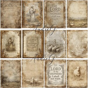 PSALM 23 Printable Journal Kit | Christian Junk Journal Pages | Bible ...