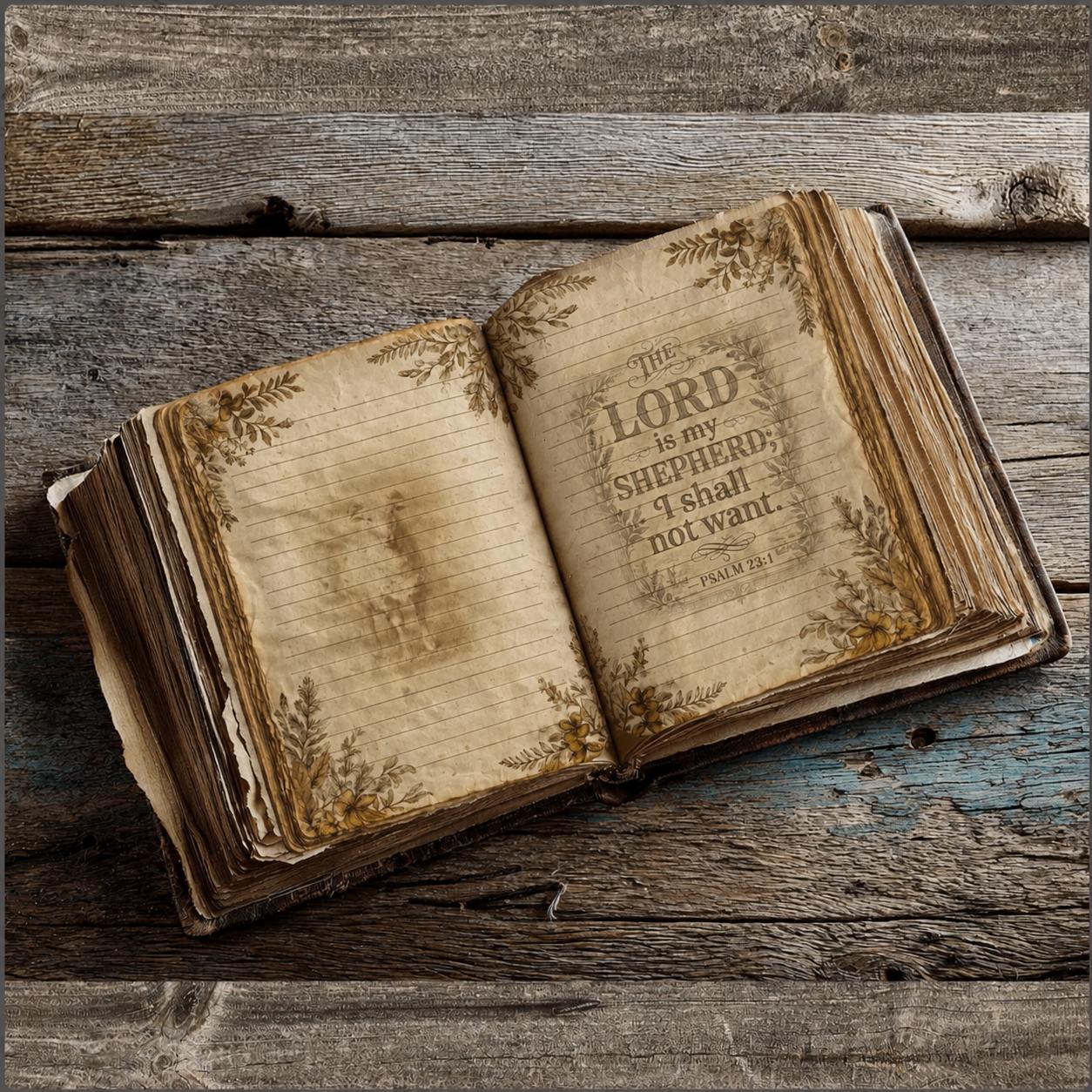 PSALM 23 Printable Journal Kit | Christian Junk Journal Pages | Bible ...