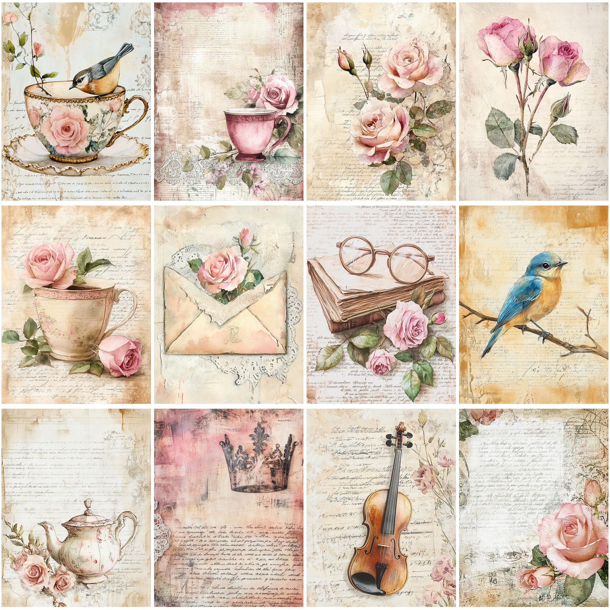 VINTAGE SHABBY | Junk Journal Kit Printable | Vintage Ephemera Pages ...