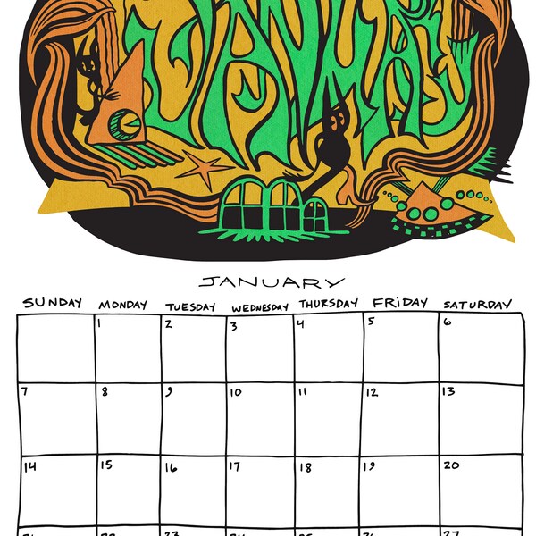 2024 Rock N Roll Calendar Etsy