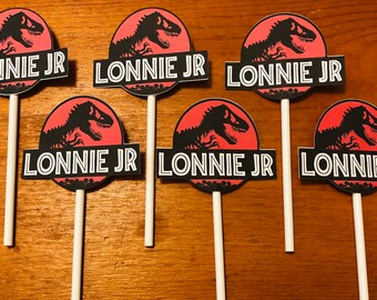 Jurassic World Cupcake Toppers - Etsy