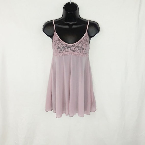 Victoria's Secret Lavender Lace Sheer Mesh Babydo… - image 1