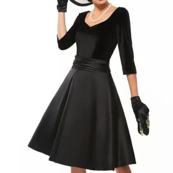 Satin hot sale rockabilly dress
