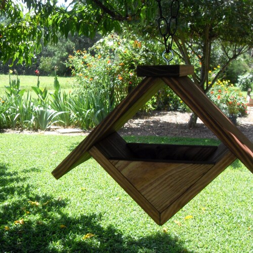 Wood Bird Feeder Stained or Painted Your Choice of Colors Etsy