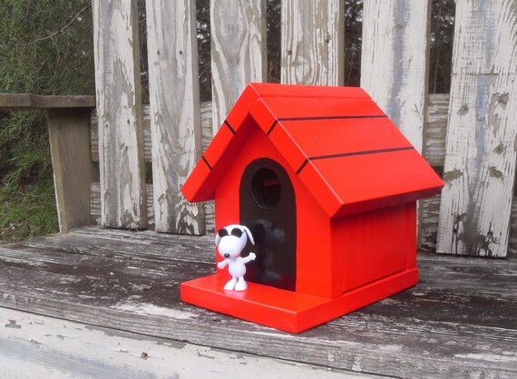 Snoopy Doghouse Birdhouse Etsy