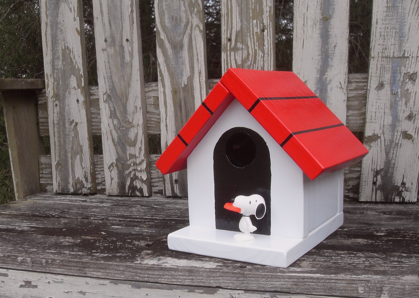 Snoopy Doghouse Birdhouse Etsy