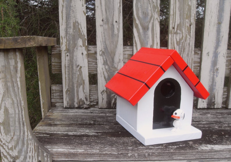 Snoopy Doghouse Birdhouse Etsy
