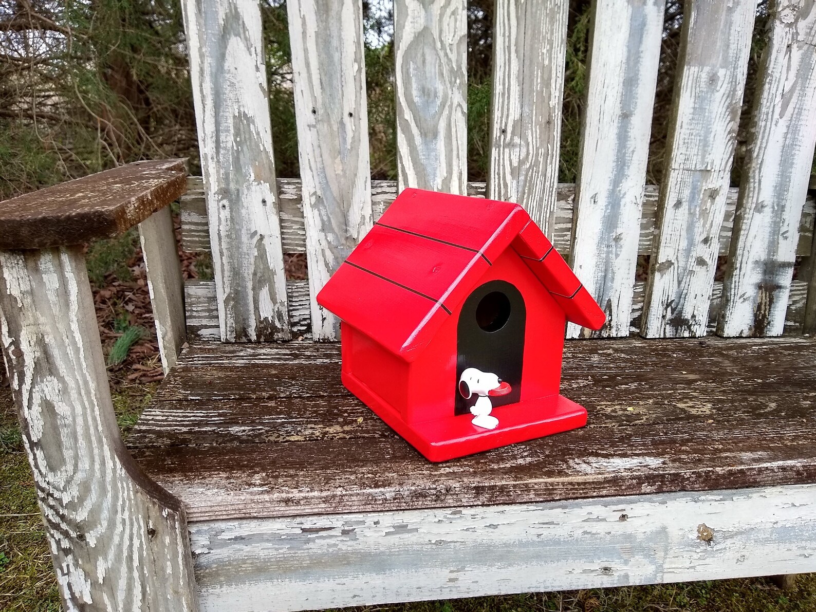 Snoopy Doghouse Birdhouse Etsy