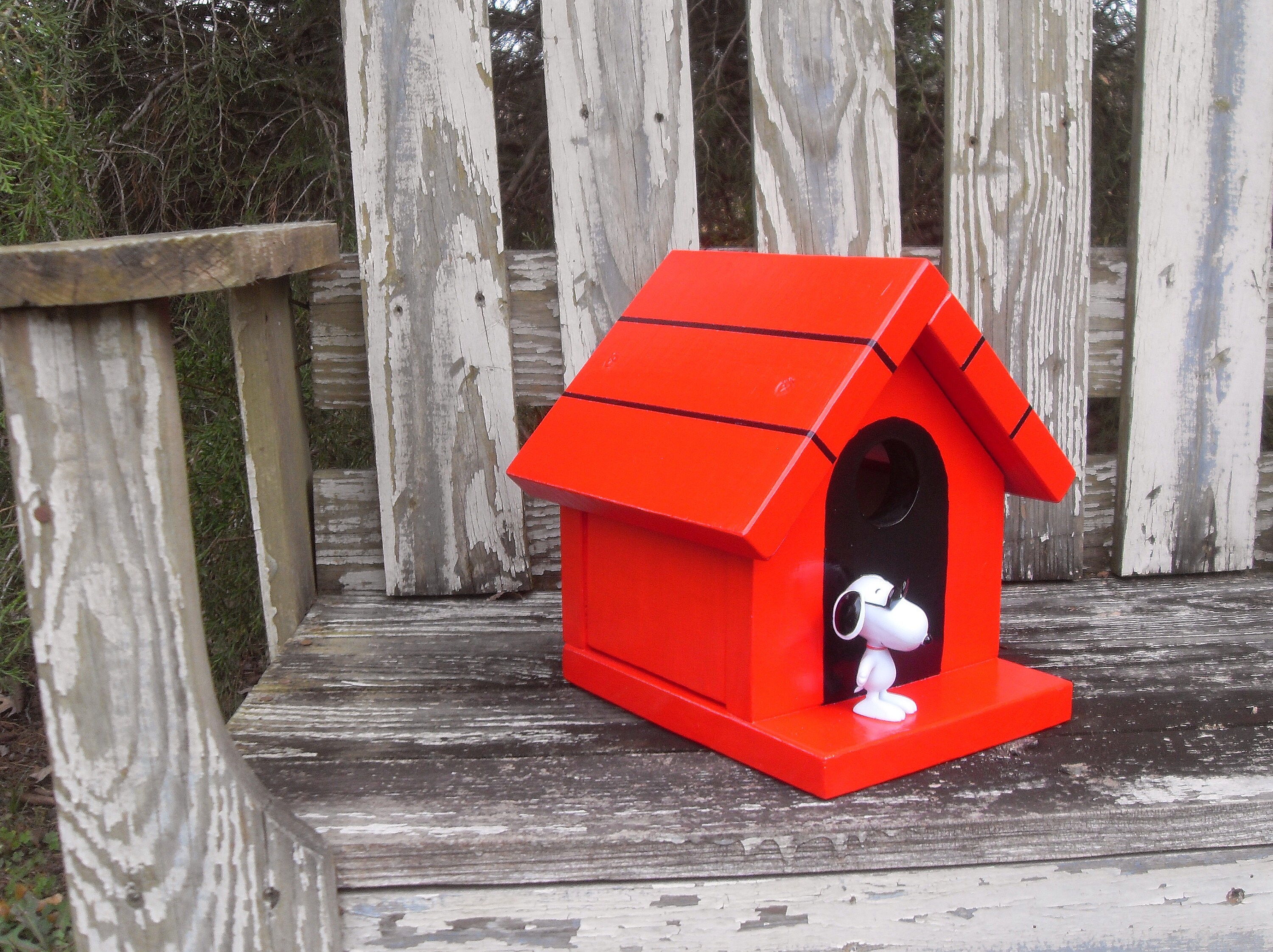 Snoopy Doghouse Birdhouse Etsy