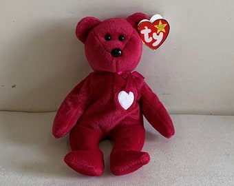 Vintage TY Beanie Baby Valentina Bear - 1998 Collectible