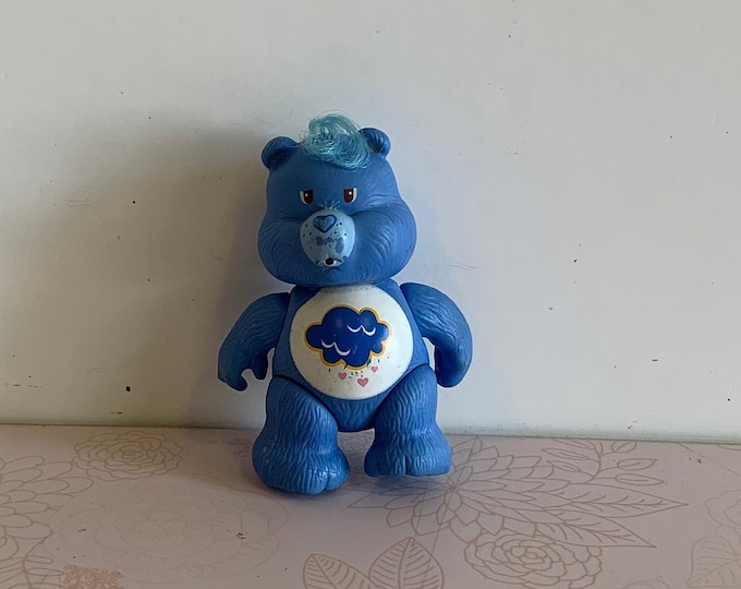 Vintage Grumpy Bear, Poseable Care Bear, Blue Carebear, Grumpy Carebear ...