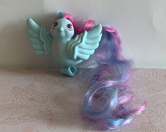 VTG 1987 Mon petit poney Fairy Tails Tricky Tails Oiseau avec