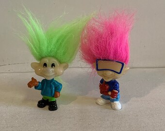 Burger King Troll Dolls Glow in the Dark Vintage 1993 90s