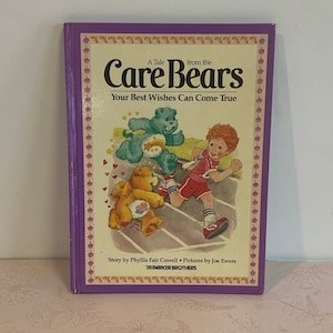 Vintage Carebear book , 80s Care Bears book, vintage children&#39;s book, Your Best Wishes Come True