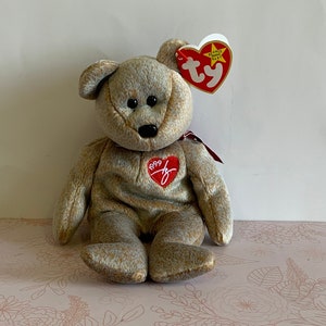 Vintage TY Beanie Baby, TY beanie Baby Signature Bear, 1999 Ty Beanie Babies, 1999 Signature Bear Beanie Babies, 1999 TY Bear Beanie Baby