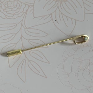 Vintage Stick Pin, Gold tone Stick Pin,  stick Pin, Vintage Pin, Vintage Neck tie pin, Scarf Stick pin